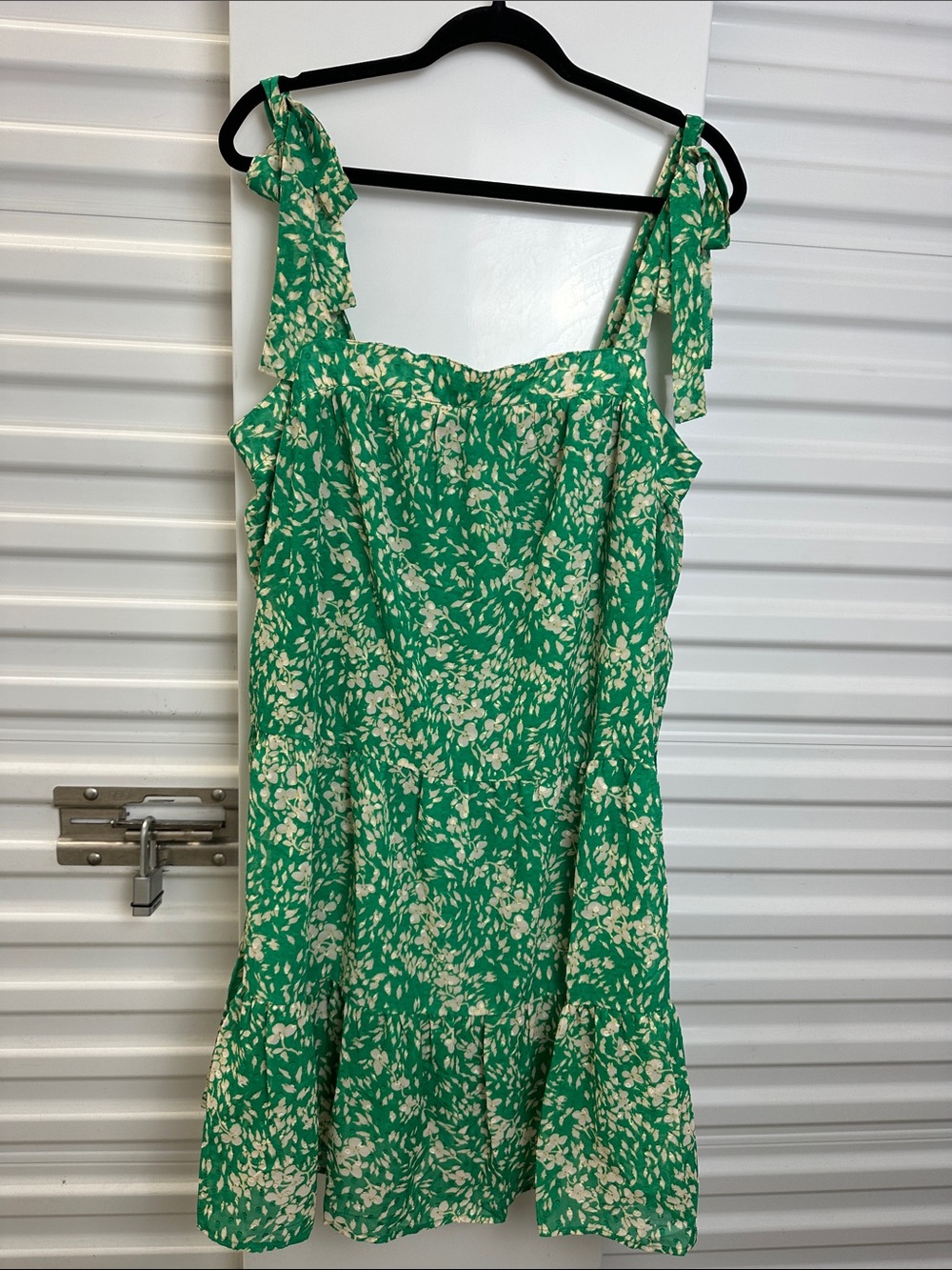 GIGIO Green Floral Tie-Shoulder Sundress